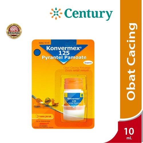 Konvermex 125MG Suspensi 10 ml / Obat Cacing Sirup / Obat Cacing