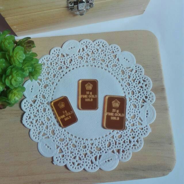 Replika emas Batang 5 gram, 10 gram, 25 gram untuk hiasan mahar