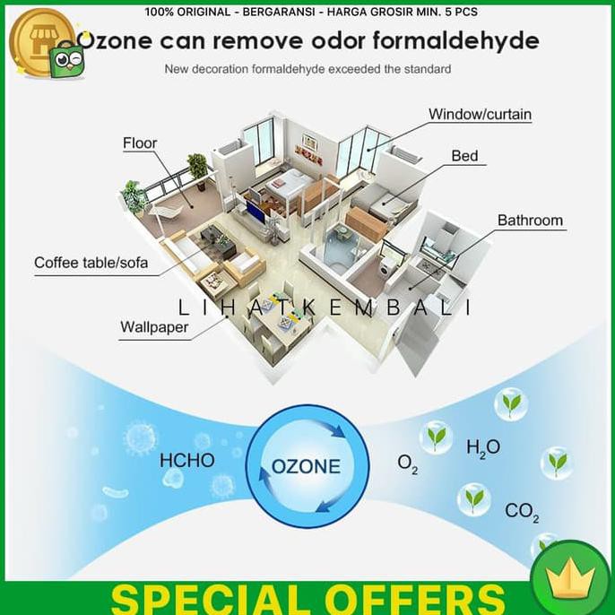 Terbaru Lampu Uv Sterilizer Desinfektan Udara Pembunuh Tungau Bacteria Virus