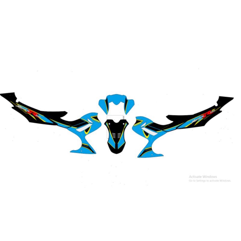 STRIPING SATRIA FU FULL HOLOGRAM PELANGI