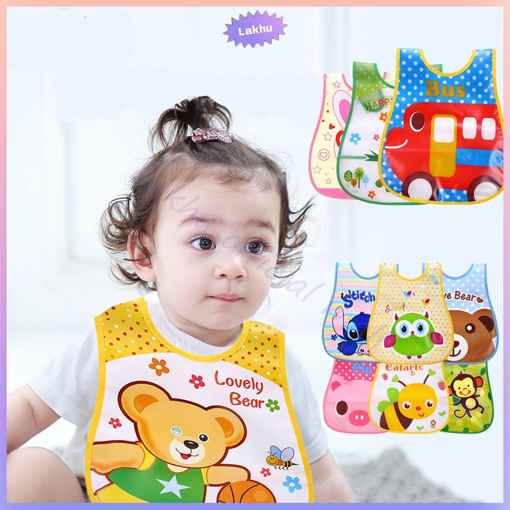 Lakhu slabber bayi waterproof / bibs bayi Kartun celemek bayi anti air