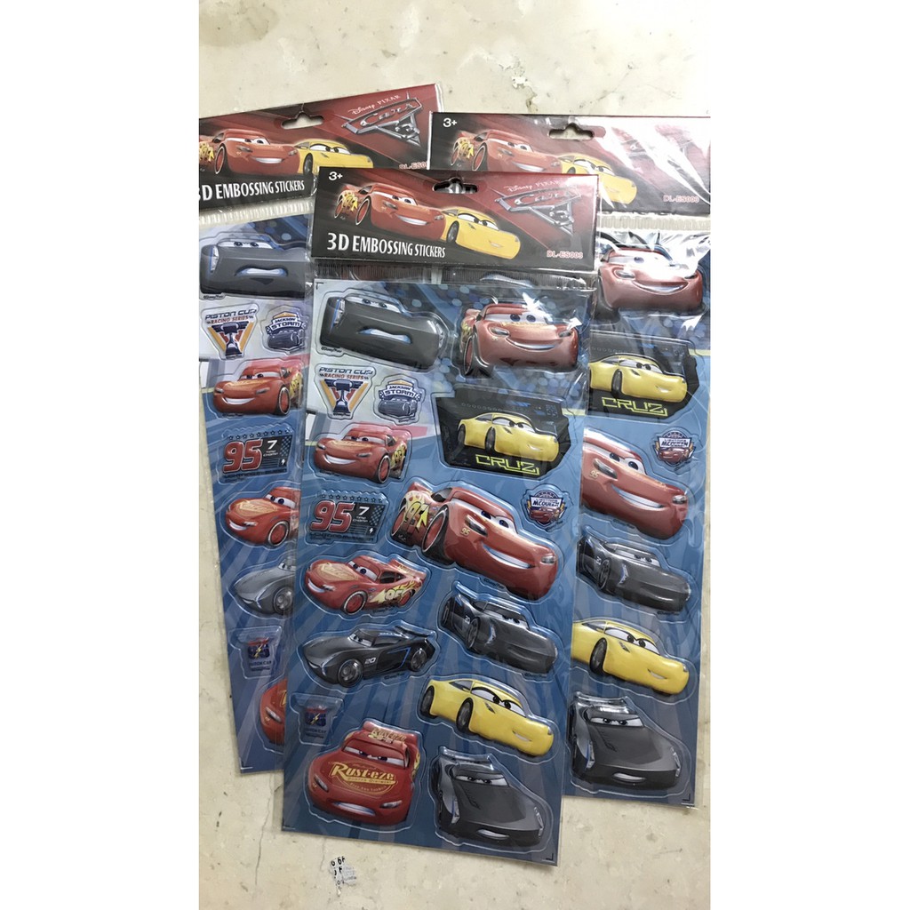 

Jual Disney Cars - 3D Embossing Stickers Murah