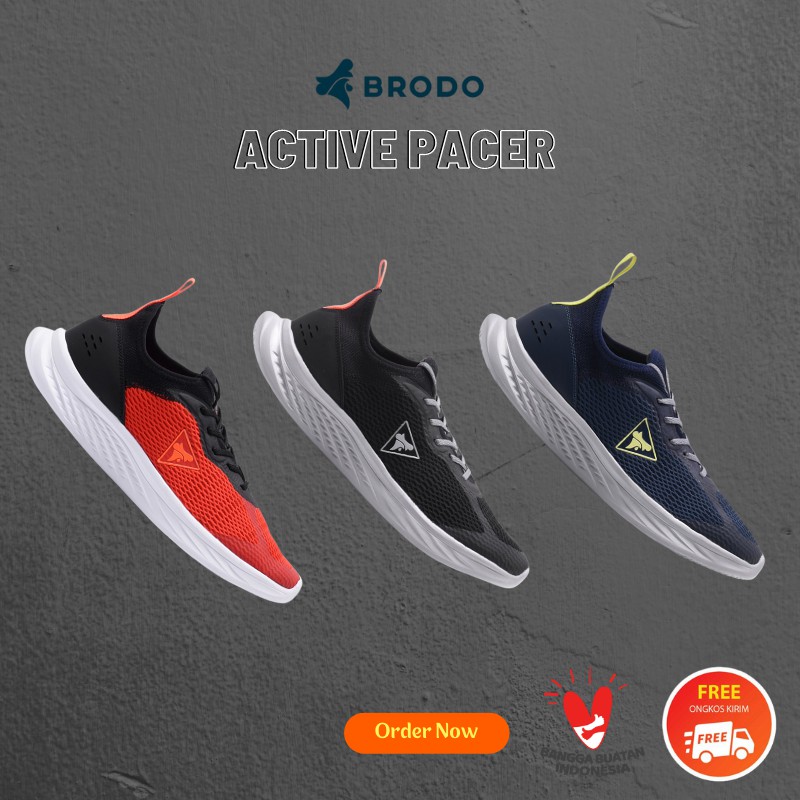 Sepatu Pria Wanita Brodo Active Pacer (Navy/Black/Red/Fullback)-2
