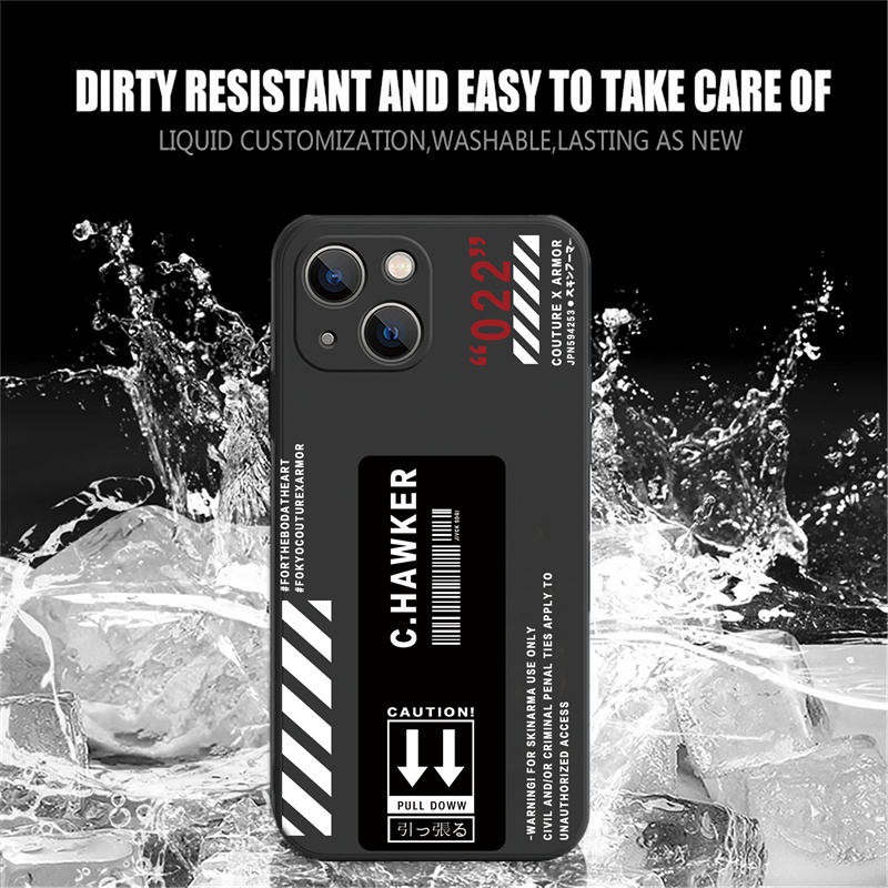 Label Fashion Case Redmi 10C Redmi Note 11S 11 Pro 10A 9C 9T 9A Note10 5G Note 10S Note9 Note8 Note7 Poco M3 Pro X3 Pro NFC Merek Kepribadian Kreatif Hitam Dan Putih Soft Cover