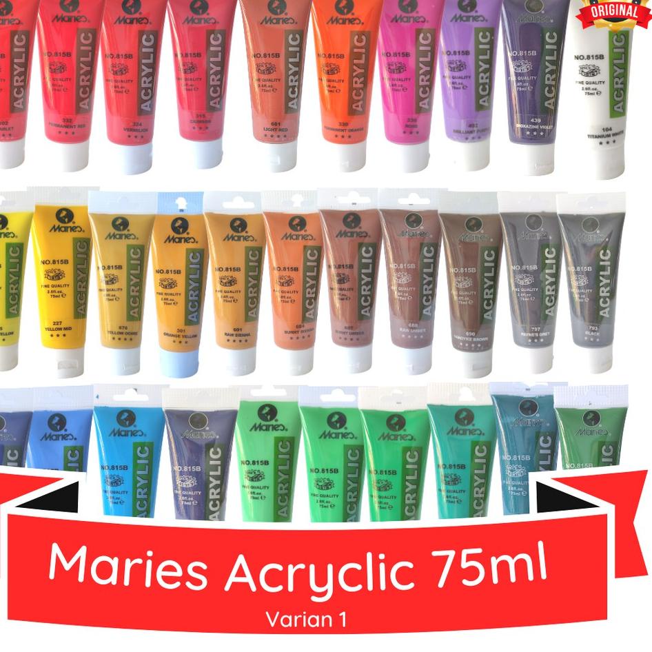 

MQG Maries Acrylic Colour 75ml / Cat Acrylic Maries 75 ml (kelompok warna 1)✫ (Terlaris)Best seller ☇