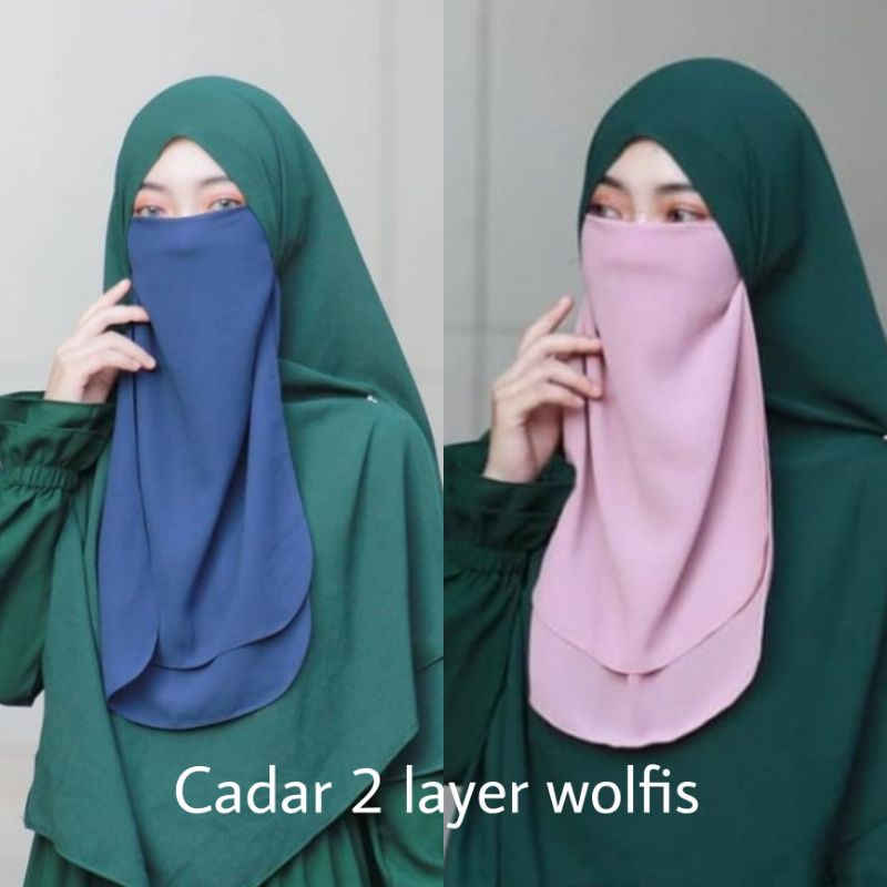 Ninestuff Hijab | Cadar Tali 2 Layer Wolfis