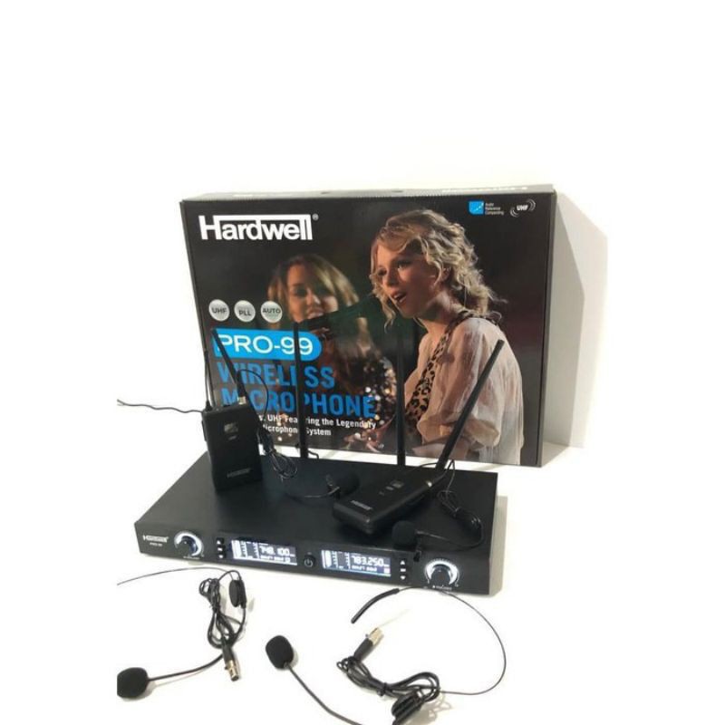 Mic wireless hardwell pro 99 clip on dan headset mic hardwell pro 99