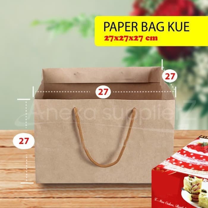 

Paper Bag Kue Cake Box | 27x27x27 cm (10 pc)