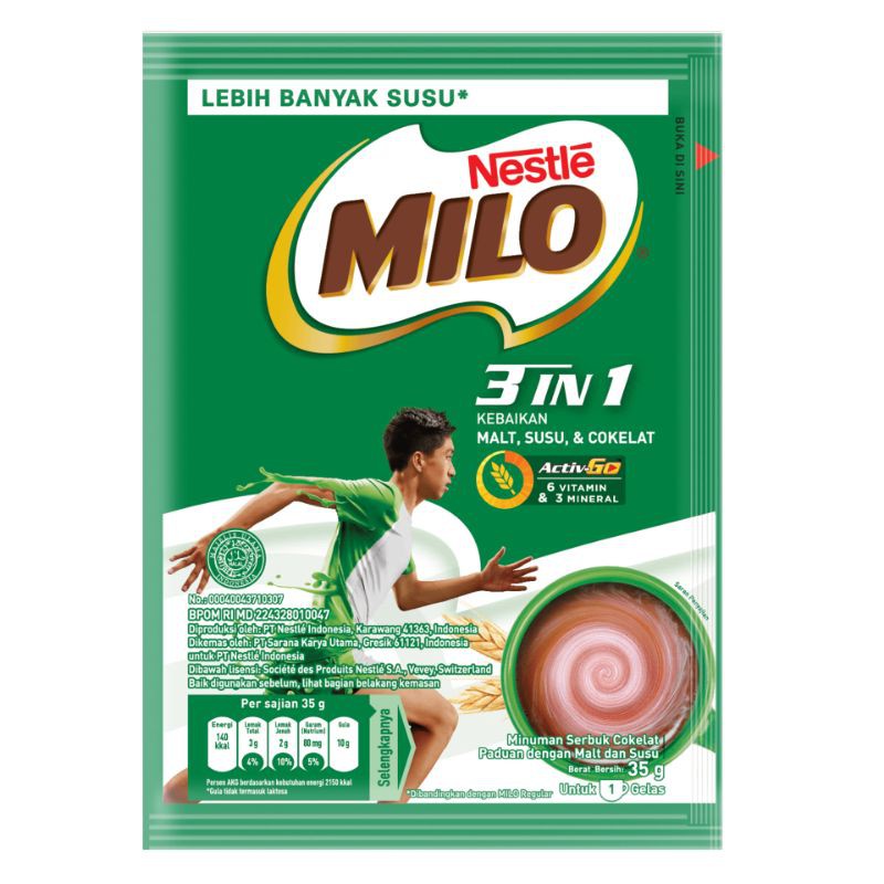 

Milo 10 Sachet 3in1 ActivGo