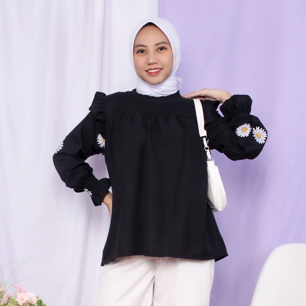 RX Fashion - Ezra Daisy Blouse / Blooming Daisy / Kemeja Vivia