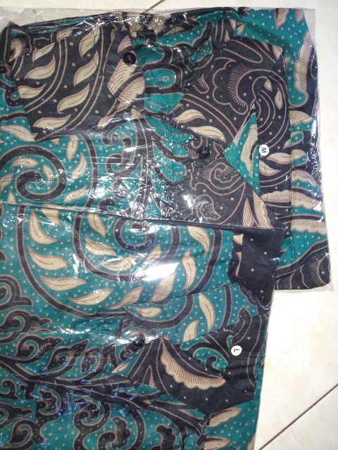 Maura Couple - Sania Ruffle Batik Keluarga Couple Jazy Gamis Syari - Gamis Kerah Jazz Motif Puser