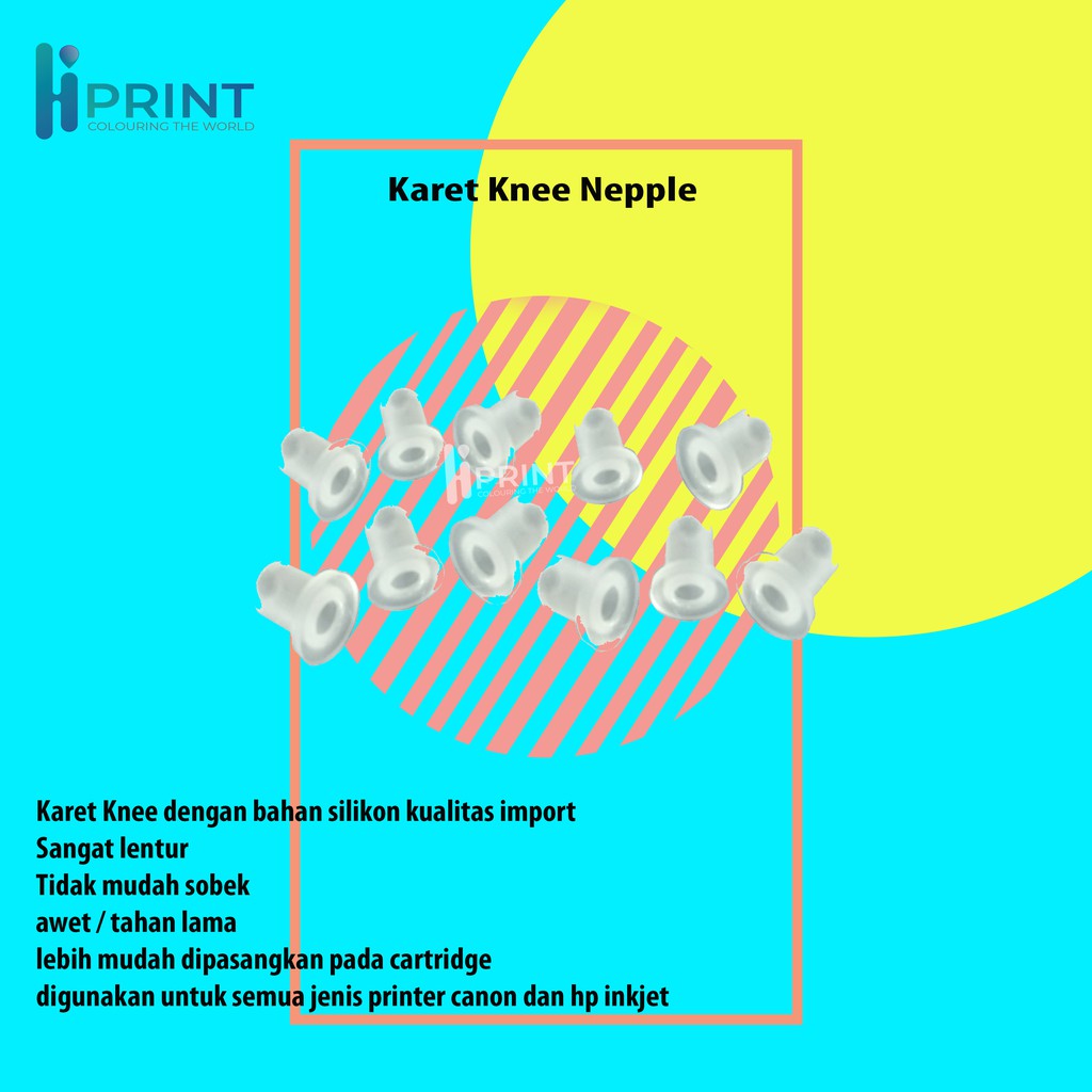 Karet Knee Infus, Neple Infus (20pcs) Karet Printer Infus Knee Neple Karet Modif Printer