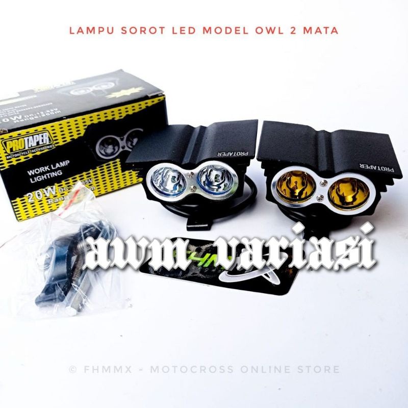 Lampu Tembak Sorot Led Cree OWL Mini 2 Mata Ultrafire 20 Watt