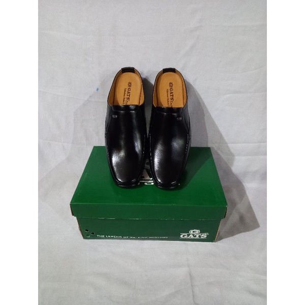 Sepatu sandal bustong kulit pria GATS ZU 0061 HITAM