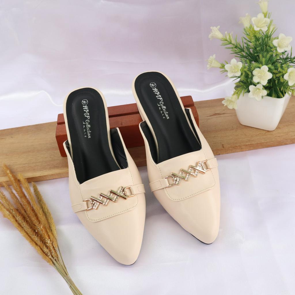 HMF Viyury Sepatu Heels Mules Wanita 3 cm MT14