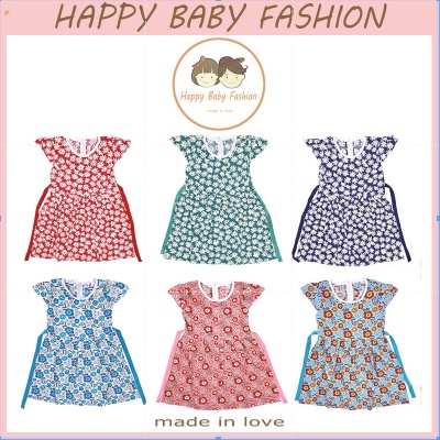 (3-8 Tahun) QZ006 Dress Anak Perempuan/PRINTED DRESS/100% KATUN PREMIUM QUALITY（3）