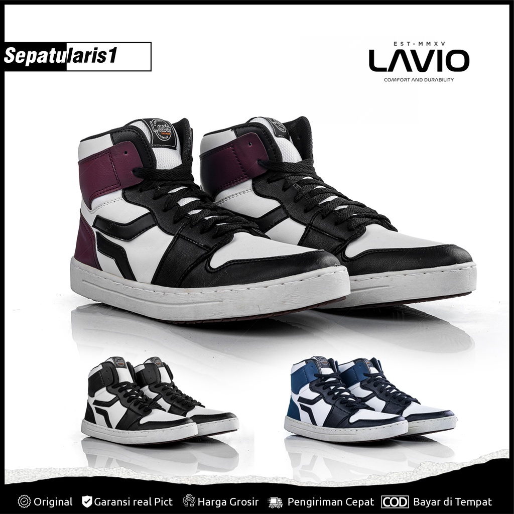 Sepatu Sneakers Tinggi Original Lavio Neo Classic High Skaters Terlaris
