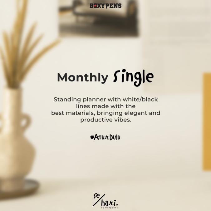 

BARANG BARU Acrylic Package Monthly Single Standing - White 5 sticker, none