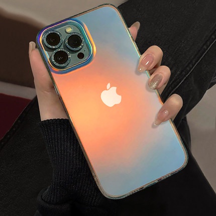 Hologram Holo Matte Shiny Color Changing Case iPhone X XR XS 11 12 13 PRO MAX 7 8 Plus