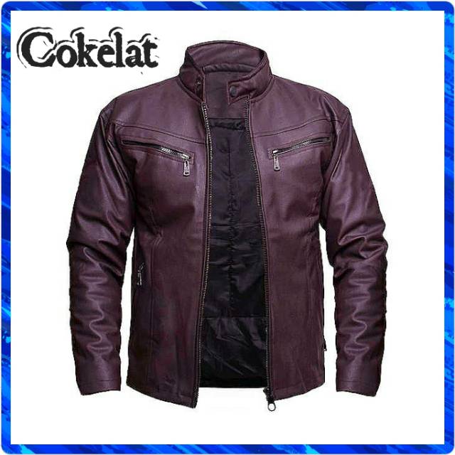 JAKET KULIT POLOS PRIA BIKERS BKR006 | JAKET TOURING | JAKET SEMI KULIT DISTRO BANKERS BANDUNG Jaket Motor Pria Anti air dan Anti Angin Waterproof Murah Keren