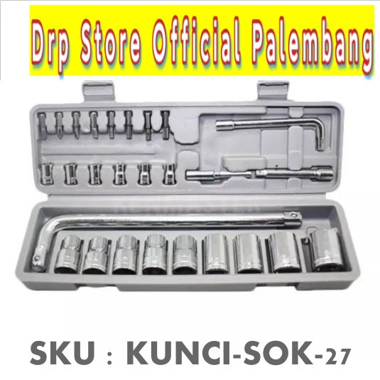 Kunci Sok Set 27 Pcs - Kunci Sock Kombinasi