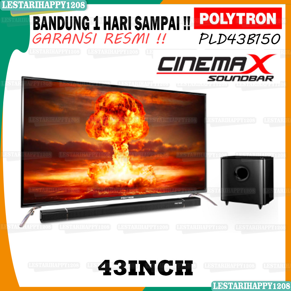 led tv polytron 43 inch PLD43B150 Soundbar (khusus bandung)