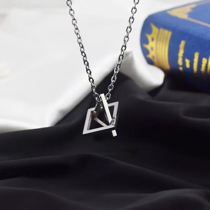 Tiga dimensi ruang geometris kalung hip hop Keren kalung Hollow kreatif rasa desain kalung cocok unt