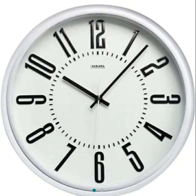 JAM DINDING SAKANA JAM DINDING TEBAL ANGKA TIMBUL SAKANA