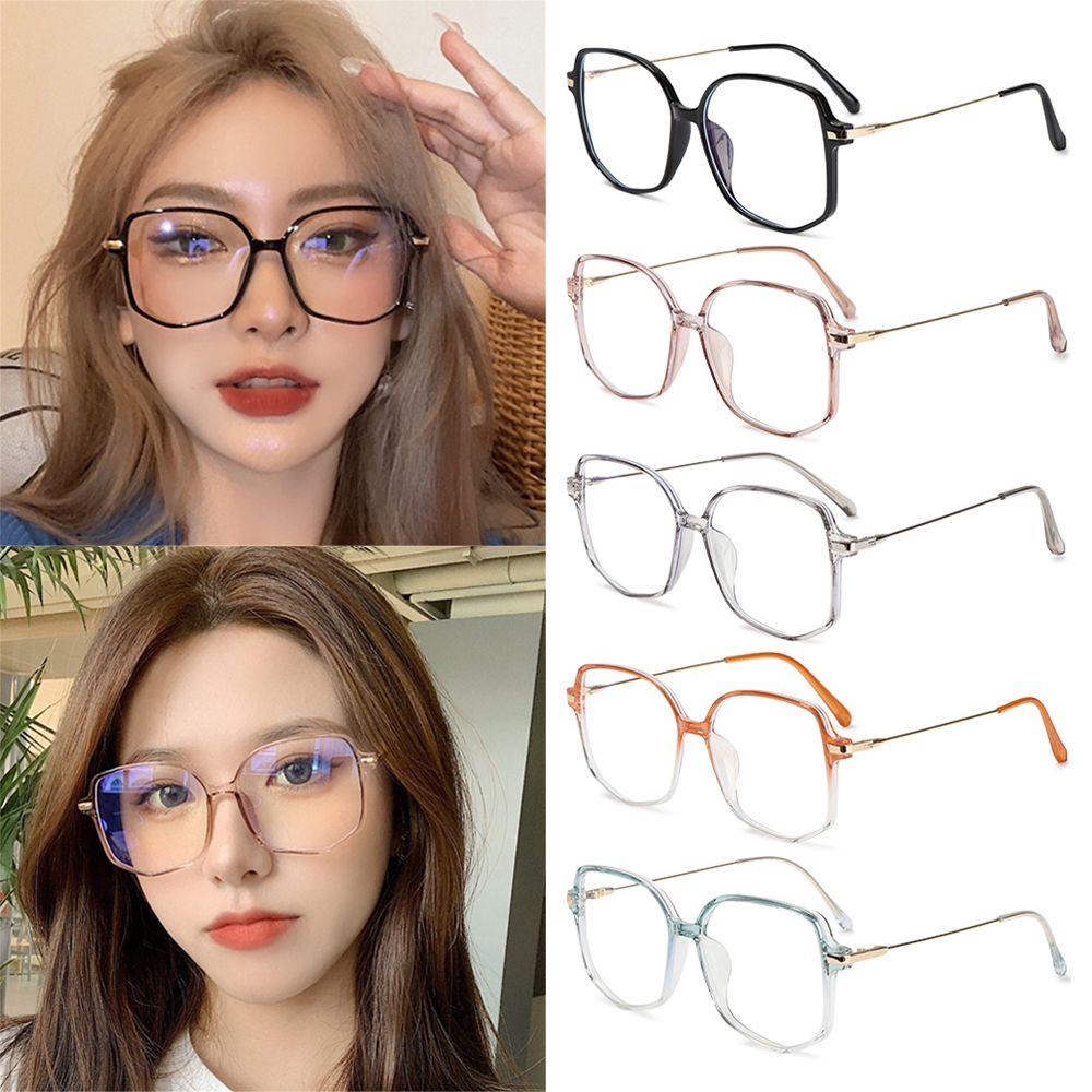 Lily Anti-Blue Light Kacamata Wanita Portable Poligon Vintage Ultra Light Frame