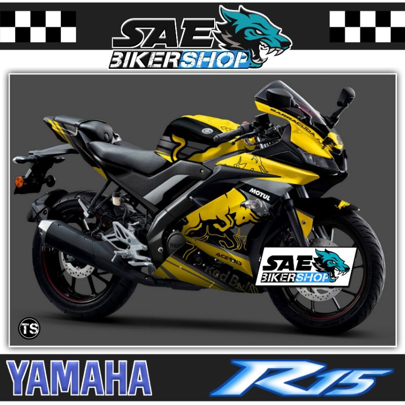 Decal Sticker Fullbody R15 V3 Redbull Kuning 2