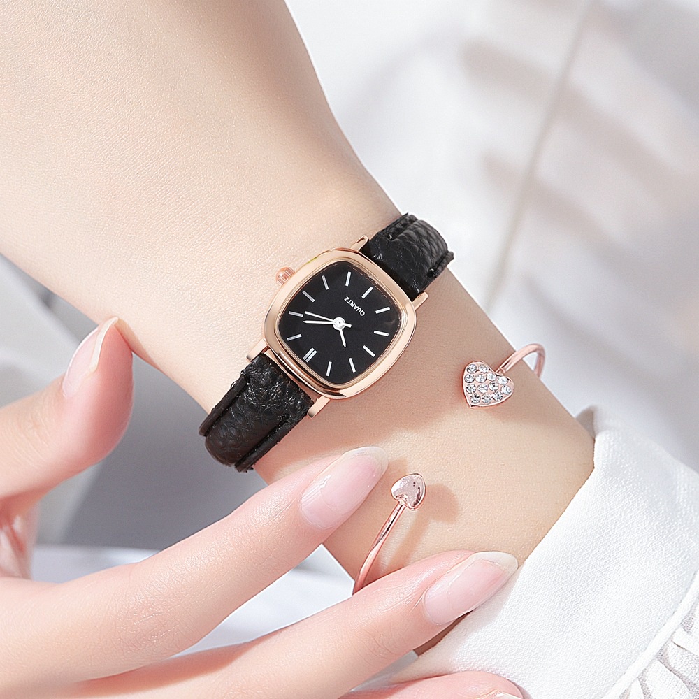 JAM TANGAN FLAREA WANITA DIAMETER KECIL KULIT HITAM JAM113B5 IMPORT KOREA FASHION REMAJA KEKINIAN CEWEK MURAH SIMPLE CASUAL ORIGINAL BRANDED