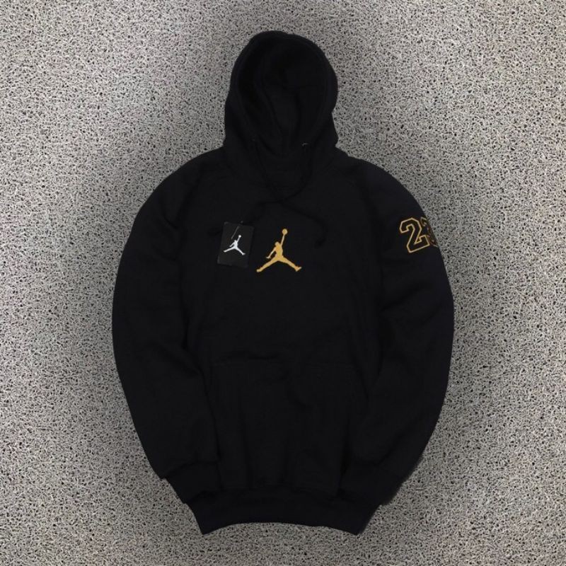 HOODIE SWEATER JAKET NIKE AIR JORDAN GOLD JUMPMAN FLIGHT GLOBE BLACK LIKE ORI