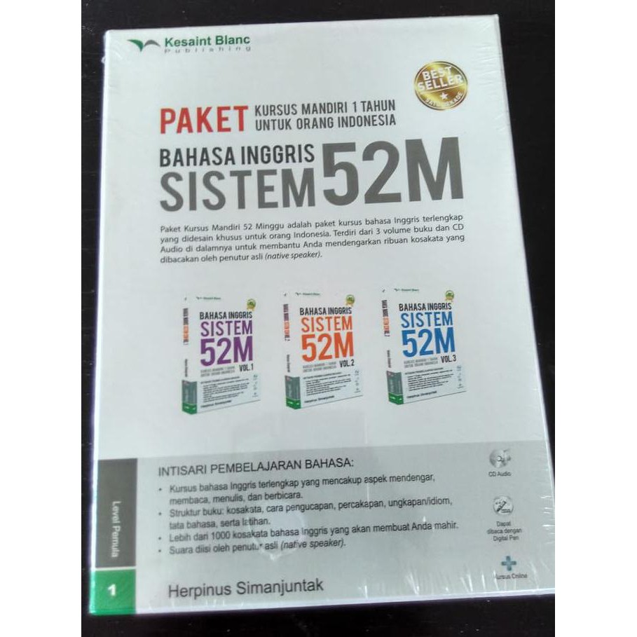 Kesaint Blanc Paket Buku Bahasa Inggris Sistem 52mjilid 1