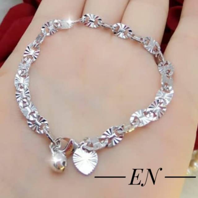 Gelang tangan terlaris lapi emas putih 18k