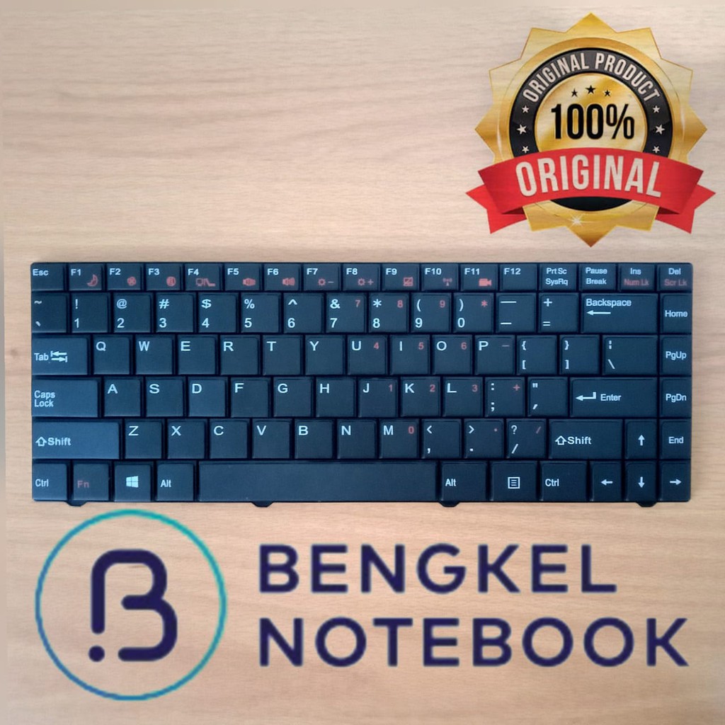 Keyboard Laptop Axioo Neon HNM Hitam/Black Socket Kabel Bengkok