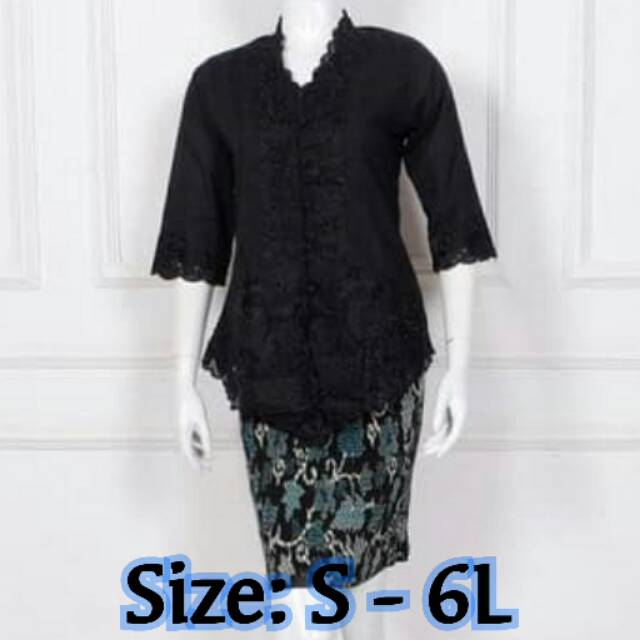 KEBAYA ENCIM KUTUBARU HITAM BORDIR MODERN