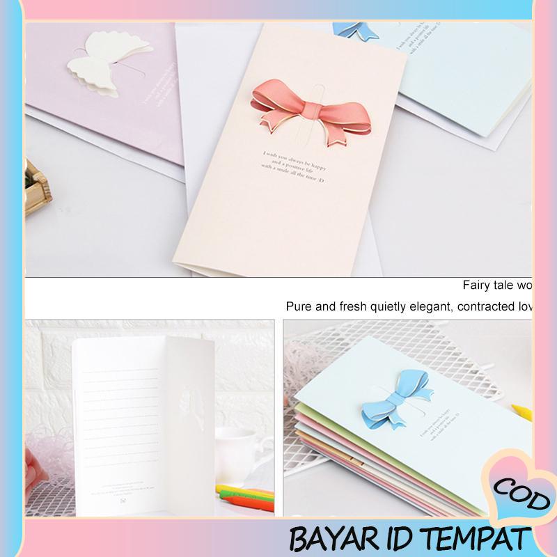 COD❤️ Kartu Ucapan Natal / Tahun Baru / Valentine / Musim Gugur Motif Hati A.one