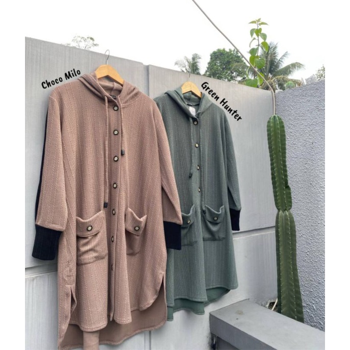 Outer Hoodie Zara by Azda Liberty Knitt Cotton ( Readystok SCDD )
