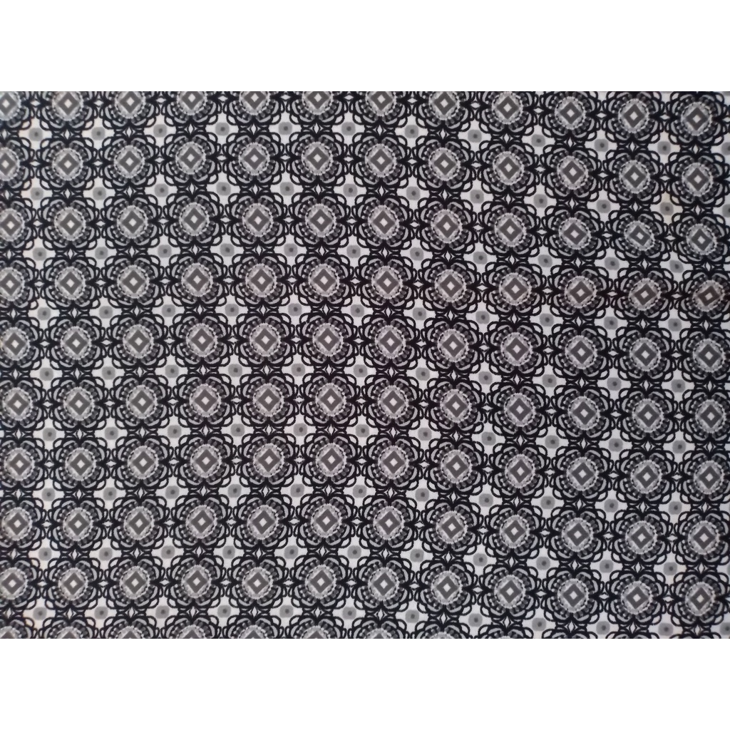 KAIN CERUTI MOTIF BATIK ABU (200 & 230 cm)