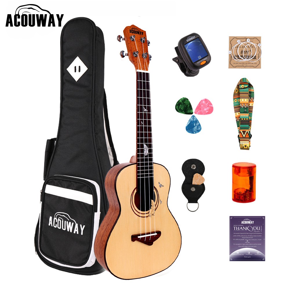 Acouway Concert  24" Inch ukulele High Quality Small Hawaii Guitar for beginner Original design