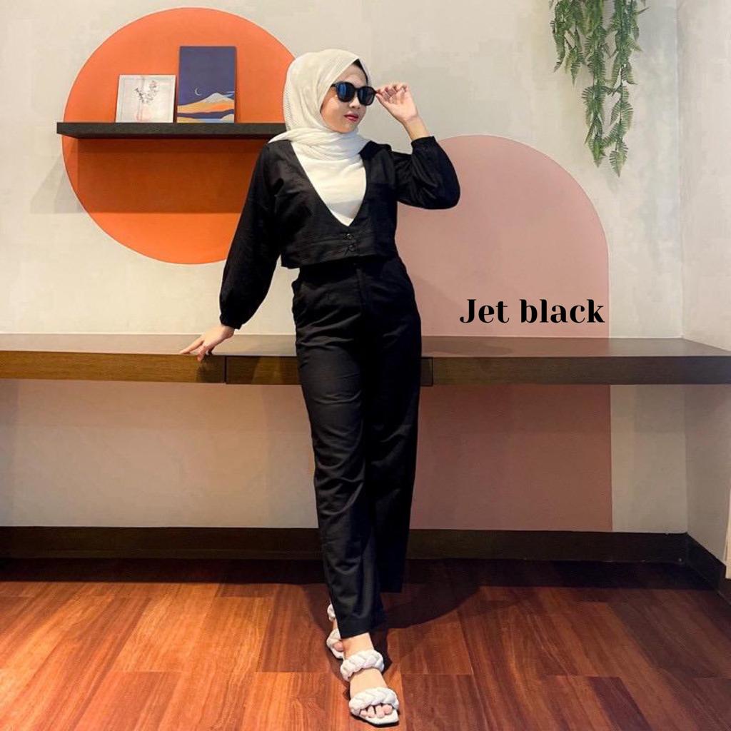 BEFAST - ZEC OOTD Setelan MISYURE / Set Hailey / One Set Hailey / Setelan Wanita Terbaru Polos / Setelan Unik / Setelan Kekinian Bisa Di Pakai Wanita Hijab / Setelan Cewek Celana Panjang Kekinian / Stelan Cardigan Wanita Lengan Panjang