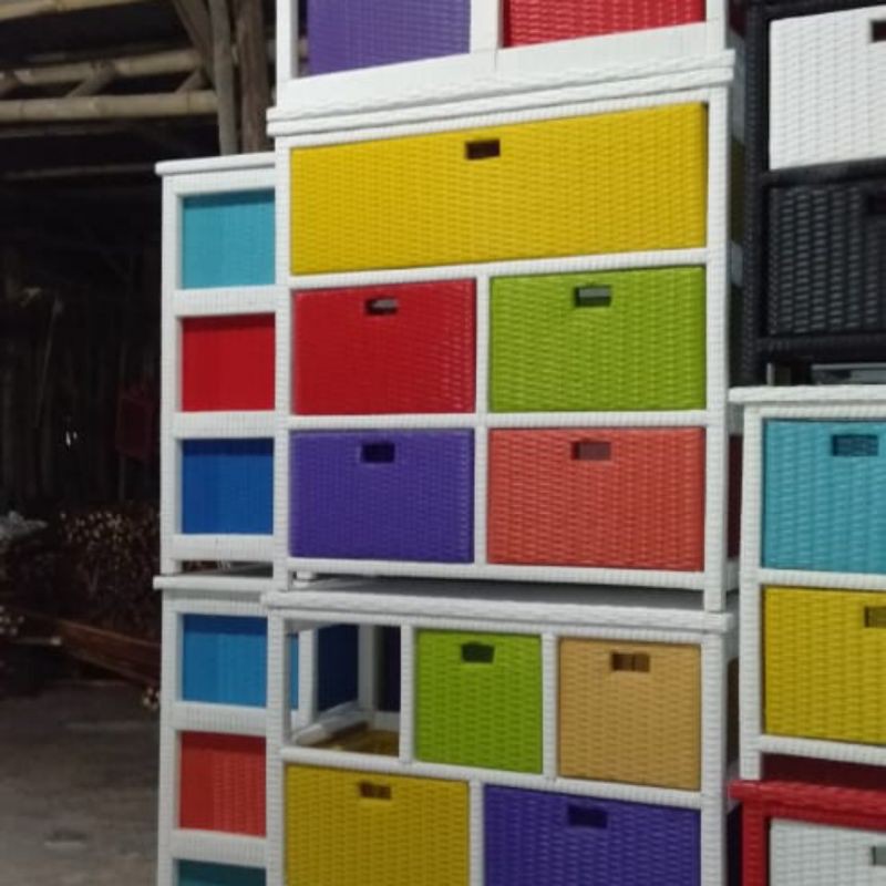 LEMARI BAJU ANAK LEMARI SEPATU ROTAN SINTETIS