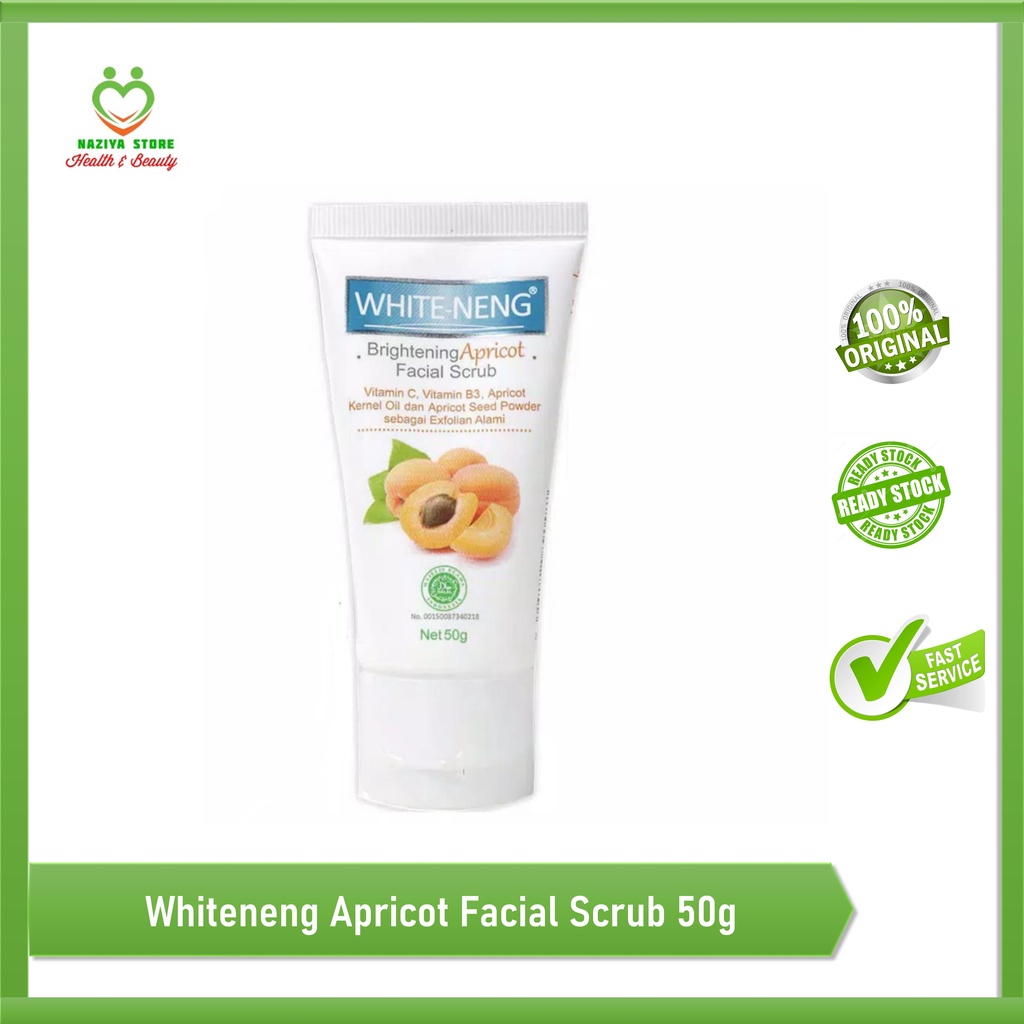WhiteNeng Brightening Apricot Facial Scrub 50gr  Pembersih Wajah Whiteneng