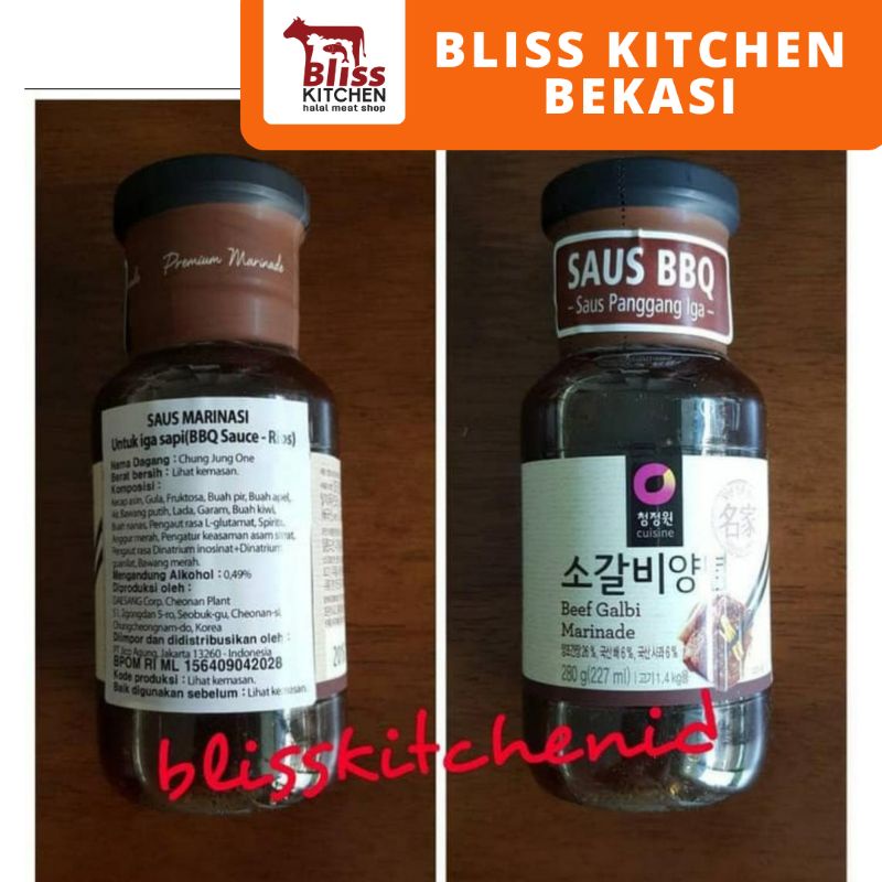 Jual Bumbu Marinade Beef Short Ribs Galbi Kalbi Sauce Chung Jung One