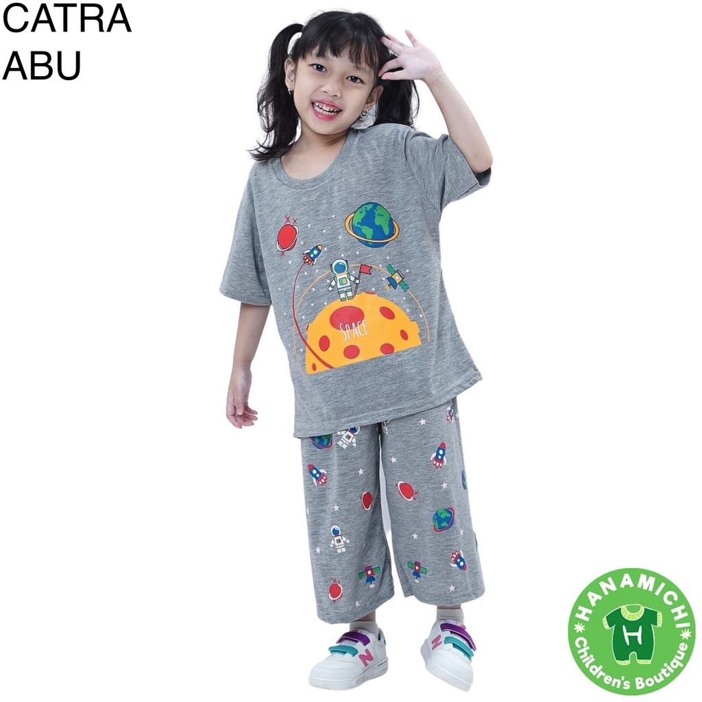 Hanamichi CATRA Baju Tidur Anak Lengan Pendek Celana 3/4