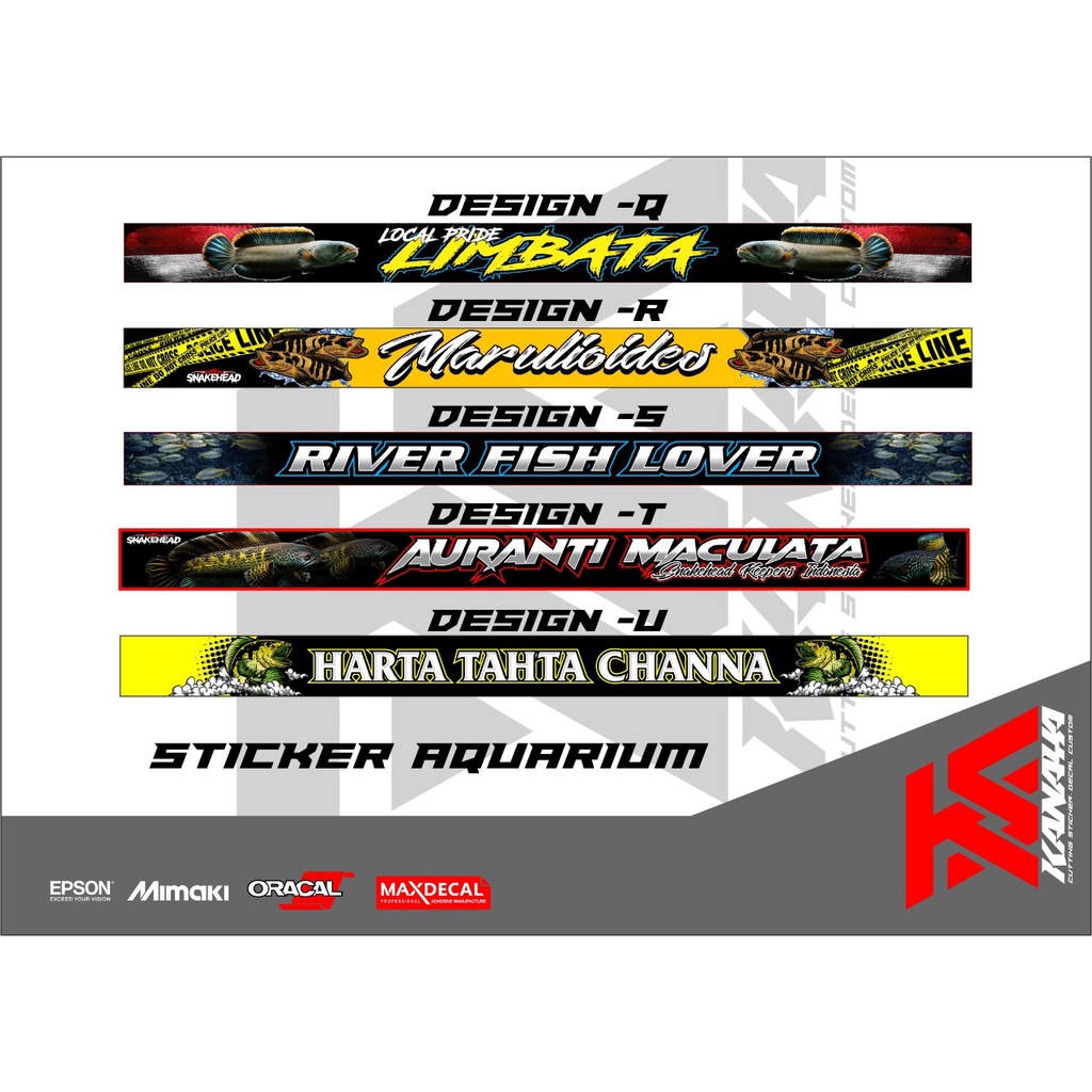 Sticker Aquarium / Sticker Aquarium Waterproof / Sticker Aquarium Custom Harga Termurah Kode KNY02