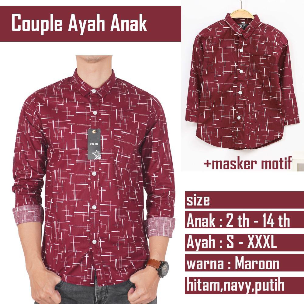 Amspro couple ayah dan anak laki-laki couple keluarga couple ayah anak cowok  011bearly maroon