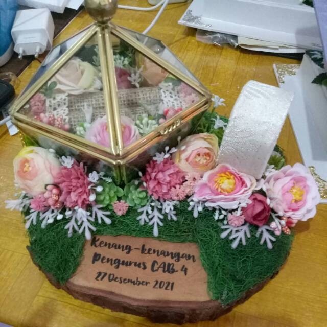 Ready Stock - Lpt 24 - Ringbearer Terarium Wedding Ringbox / Hantaran Ring Box Lamaran Seserahan