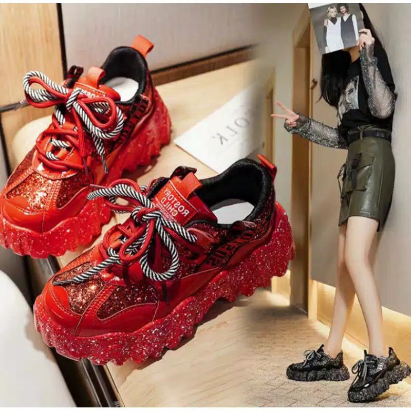 Sneakers Wanita Alexandra Glowing Side AS113