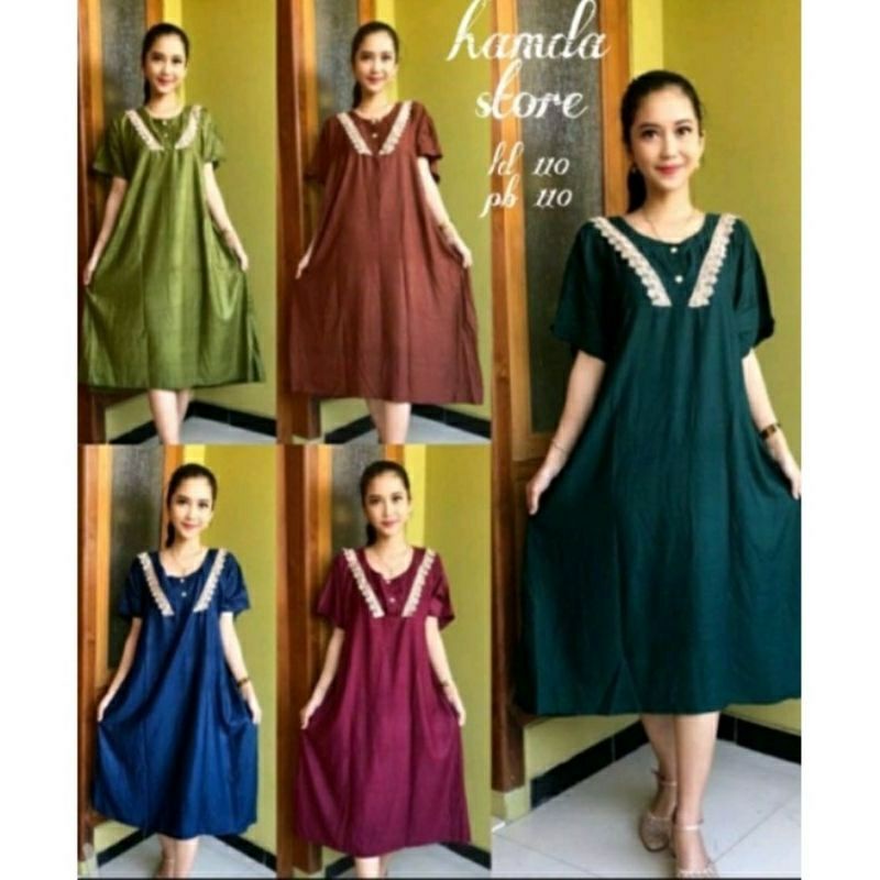 DRESS ARAB DLUSIA TUNIK  LULU//RAYON SUPER GRADE//KANCING AKTIF